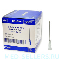 Игла инъекционная KD-Fine р-р G16 1,6 х 40 мм белый