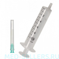 Шприц 10мл KD-JECT II,2х - компонентный, с иглой р-р 21G 0,8 х 40