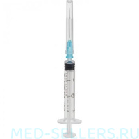 Шприц 3мл KD-JECT III, 3х - компонентный, с иглой р-р 23G 0,6 х 30