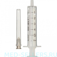 Шприц 5мл KD-JECT II, 2х - компонентный, с иглой р-р 22G 0,7 х 40