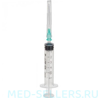 Шприц 5мл KD-JECT III, 3х - компонентный, с иглой р-р 21G 0,8 х 40