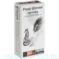 Перчатки нитриловые, FOXY GLOVES черные, 3,5 гр, S (50 пар)