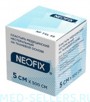 Лейкопластырь NEOFIX TXL на ТКАНЕВОЙ основе в катушке 5см. х 500см.