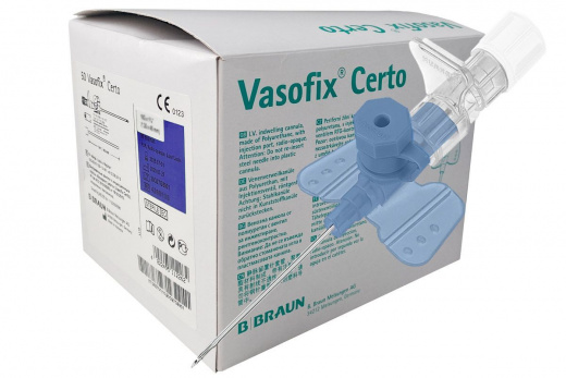 kateter_vnutrivennyy_perifericheskiy_b_braun_vasofix_certo_s_dopolnitelnym_portom_22g_0_9x25_mm - фото товара